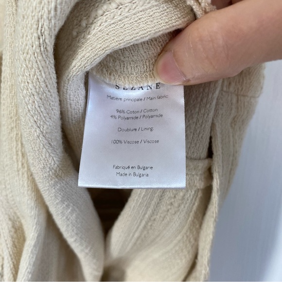 Sezane Thaia Skirt Ecru Paper Bag Style FR 38 US 6 - Picture 6 of 12